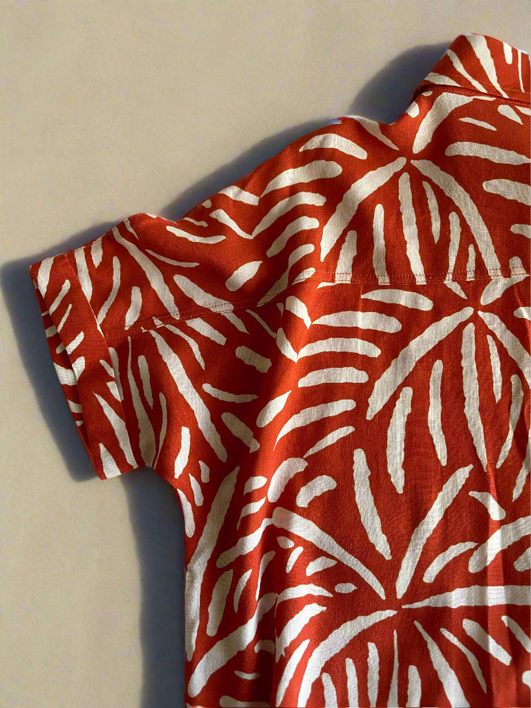 Rusty Palm Short Sleeve Collared Shirt