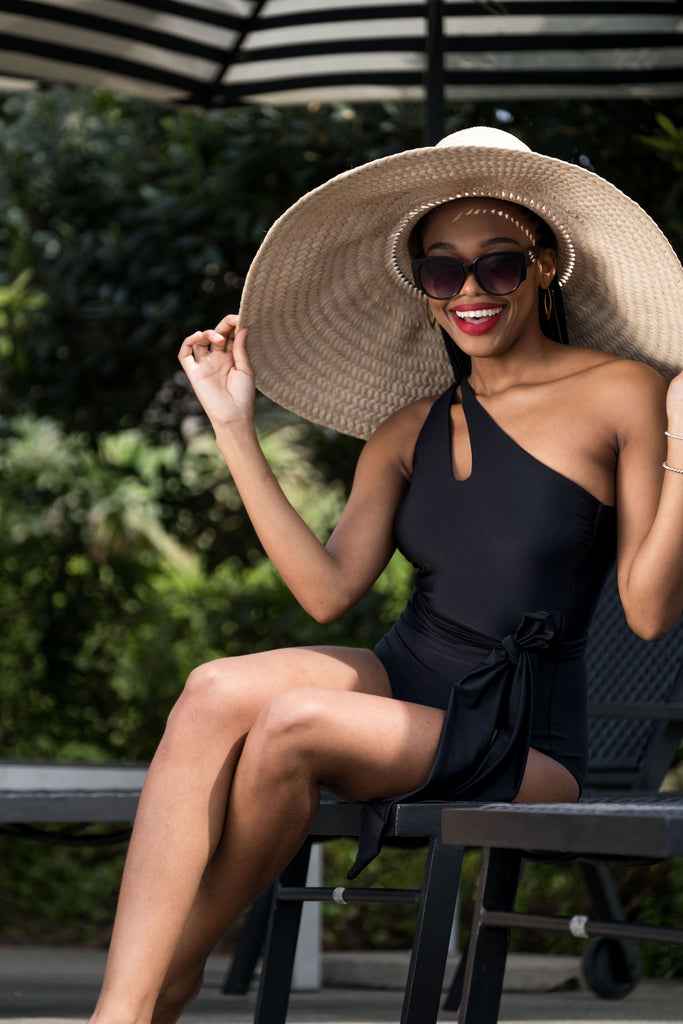 Coal One Shoulder One Piece Swimsuit