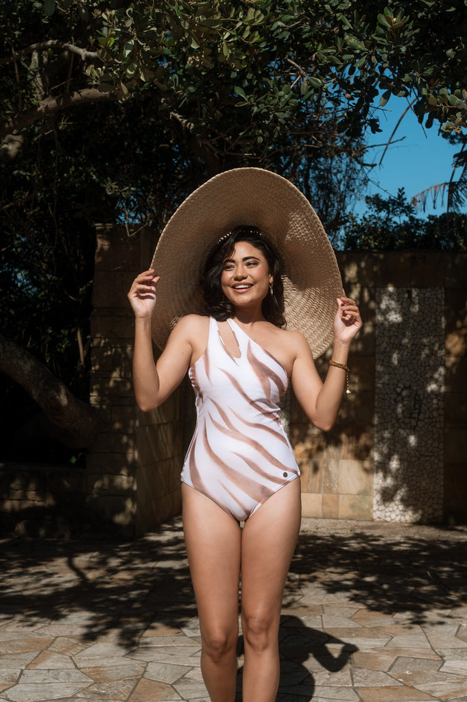 Ivory Dreams One Shoulder One Piece Swimsuit