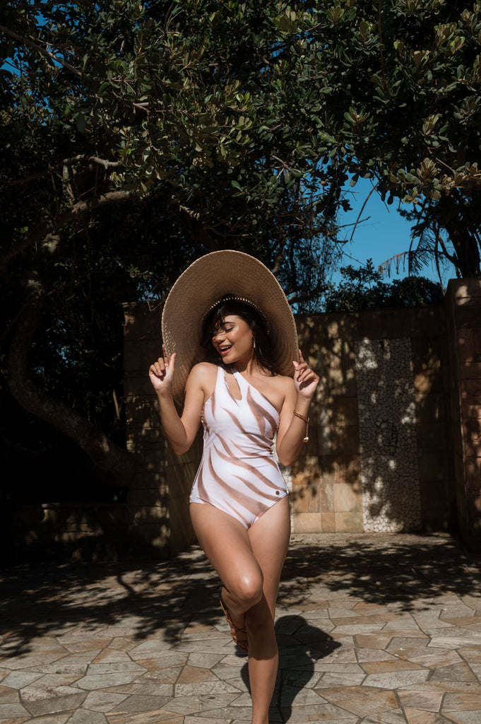 Ivory Dreams One Shoulder One Piece Swimsuit