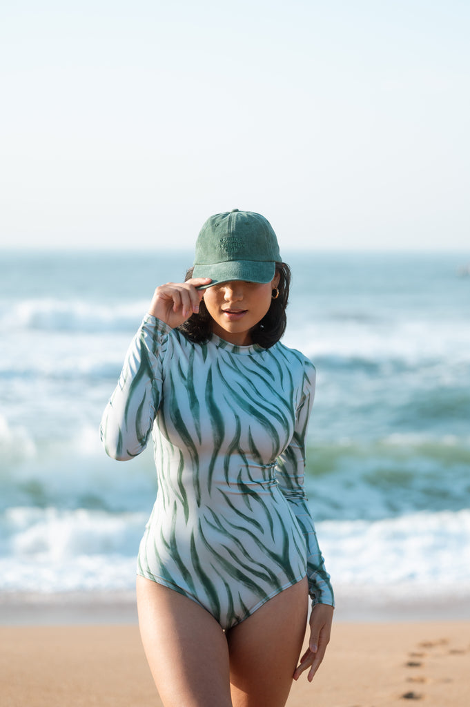 Savanna Green Long Sleeve Swimsuit - ON PRE-ORDER