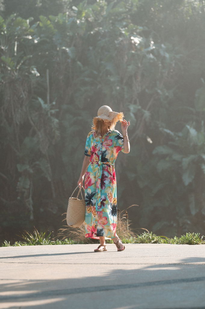 Isle of Bloom Dropped Shoulder Shirt Dress & Cover Up - Artist Print