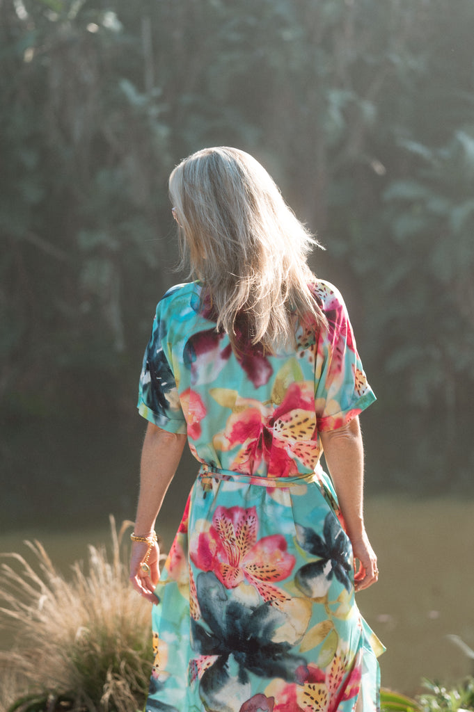 Isle of Bloom Dropped Shoulder Shirt Dress & Cover Up - Artist Print