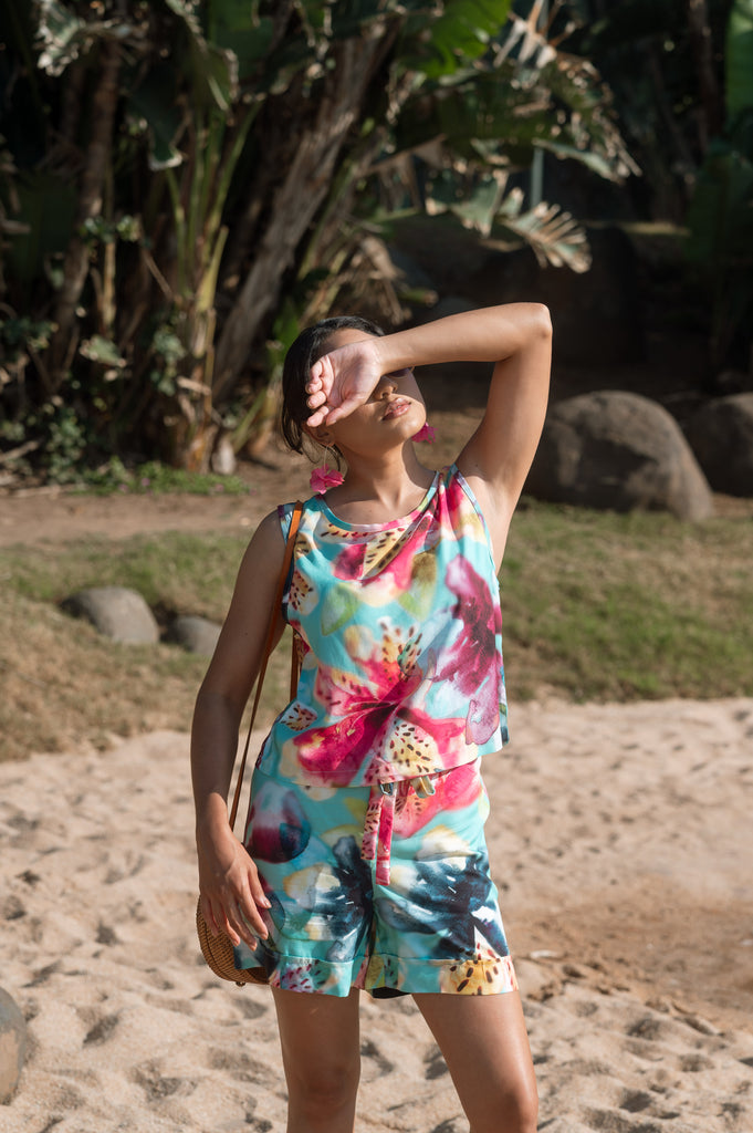 Isle of Bloom Boxy Top - Artist Print