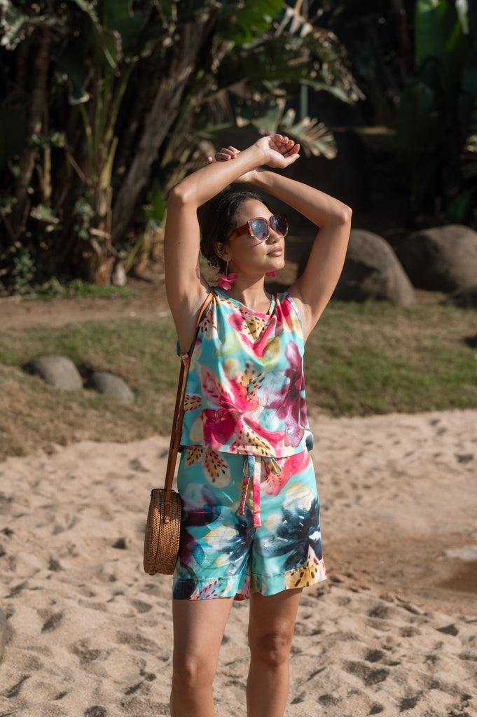 Isle of Bloom Boxy Top - Artist Print