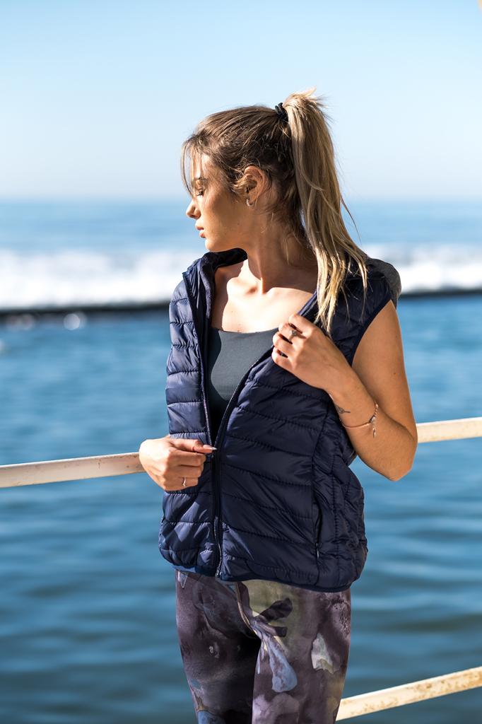 Big Softy Sleeveless Puffer in Navy